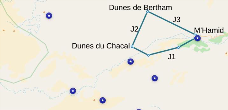 circuit trois jours dunes Chacal et dunes Bertham