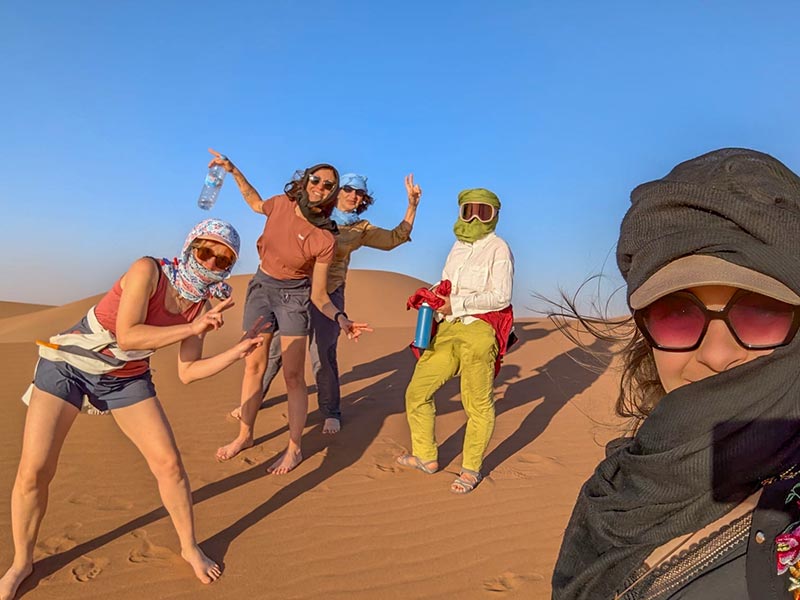 trek pour les jeunes dans le désert au Maroc